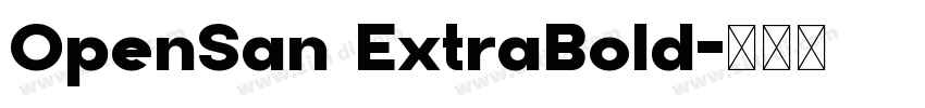 OpenSan ExtraBold字体转换